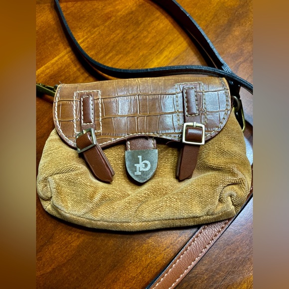 Rocco Barocco Vintage Made in Italy Brown Crossbody w RB Accent - Picture 11 of 11